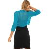 imageBack From Bali Womens Sheer Bolero Shrug Lightweight Knit Sweater for Dresses Cropped Jacket Evening DressesJewel