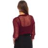 imageBack From Bali Womens Sheer Bolero Shrug Lightweight Knit Sweater for Dresses Cropped Jacket Evening DressesMaroon