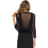 imageBack From Bali Womens Sheer Bolero Shrug Lightweight Knit Sweater for Dresses Cropped Jacket Evening DressesBlack