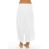 imageBack From Bali Womens Cropped Wide Leg Pants Trouser Comfort Solid Elastic Waist S4XLWhite