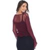 imageBack From Bali Womens Sheer Shrug Bolero Long Sleeves Cropped Cardigan Lite Bell SleevesMaroon