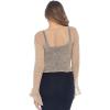 imageBack From Bali Womens Sheer Shrug Bolero Long Sleeves Cropped Cardigan Lite Bell SleevesMocca